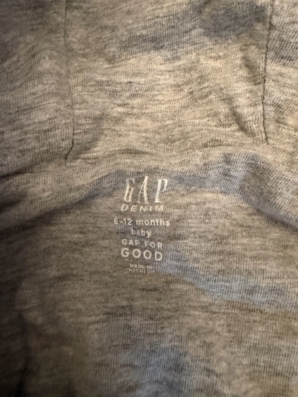 EUC Baby Gap Denim Quilted Snowsuit, 6-12mo